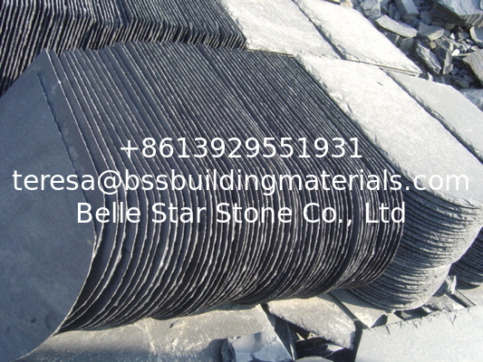 Ink Black Slate Roof Tiles Chinese Weathering Roof Slates Lightweight Roof Tiles