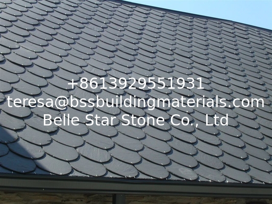 Ink Black Slate Roof Tiles Chinese Weathering Roof Slates Lightweight Roof Tiles