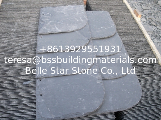 Ink Black Slate Roof Tiles Chinese Weathering Roof Slates Lightweight Roof Tiles
