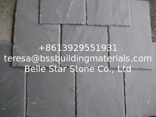 Grey Slate Roof Tiles Natural Stone Roofing Slate with Roof Gutter