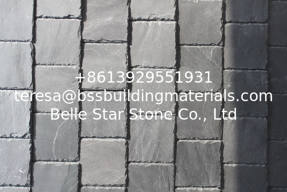 Grey Slate Roof Tiles Natural Stone Roofing Slate with Roof Gutter