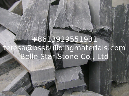 Natural Fieldstone Black Slate Stone Veneer Slate Ledgestone &amp; Wall Cladding