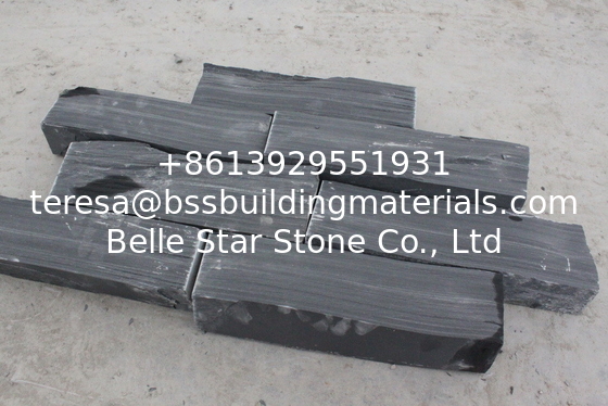 Natural Fieldstone Black Slate Stone Veneer Slate Ledgestone &amp; Wall Cladding
