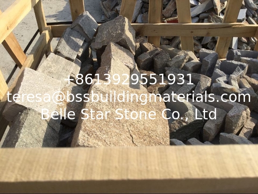 Sesame Yellow Granite Random Stone Veneer Natural Granite Ledgestone Field Stone
