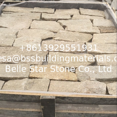 Sesame Yellow Granite Random Stone Veneer Natural Granite Ledgestone Field Stone