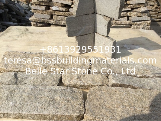 Sesame Yellow Granite Random Stone Veneer Natural Granite Ledgestone Field Stone