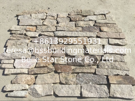 Sesame Yellow Granite Field Stone Random Stone Veneer Natural Granite Ledgestone