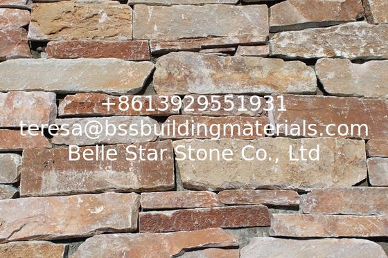 Natural Stone Cladding Quartzite Field Stone Beige Quartzite Random Stone Veneer