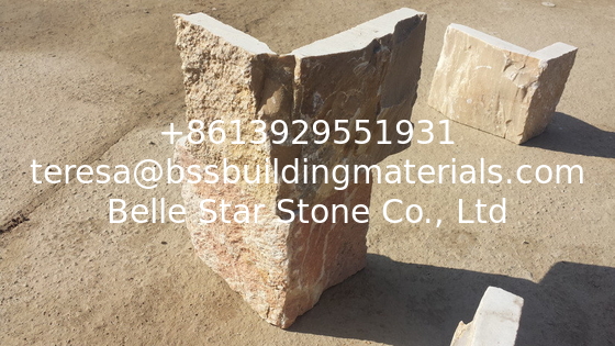 Yellow Quartzite Field Stone Natural Quartzite Stone Cladding Quartzite Corner Stone