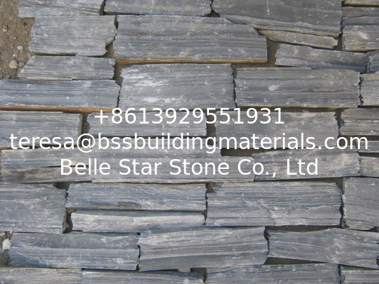 Natural Fieldstone Slate Stone Veneer Black Slate Stone Veneer for Wall Cladding