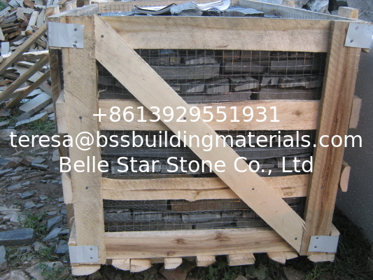 Natural Fieldstone Slate Stone Veneer Black Slate Stone Veneer for Wall Cladding