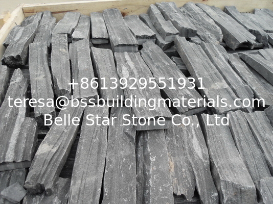 Natural Fieldstone Slate Stone Veneer Black Slate Stone Veneer for Wall Cladding
