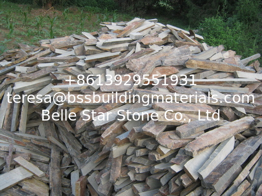 Rusty Slate Field Stone Multicolor Slate Random Stone Veneer Slate Stone Cladding