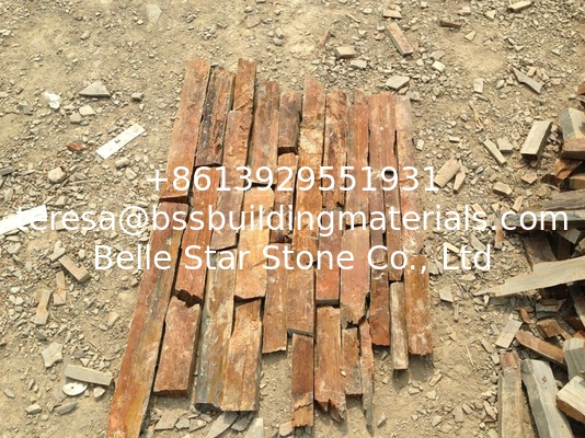 Rusty Slate Field Stone Multicolor Slate Random Stone Veneer Slate Stone Cladding