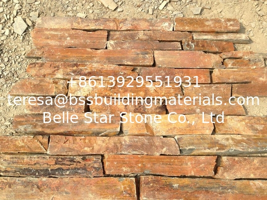 Rusty Slate Field Stone Multicolor Slate Random Stone Veneer Slate Stone Cladding