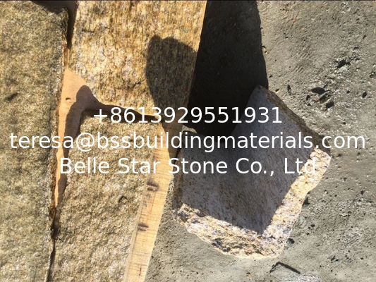 Tiger Skin Yellow Granite Field Stone Random Granite Stone Veneer Natural Stone Cladding