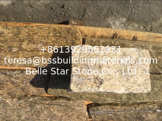 Tiger Skin Yellow Granite Field Stone Random Granite Stone Veneer Natural Stone Cladding