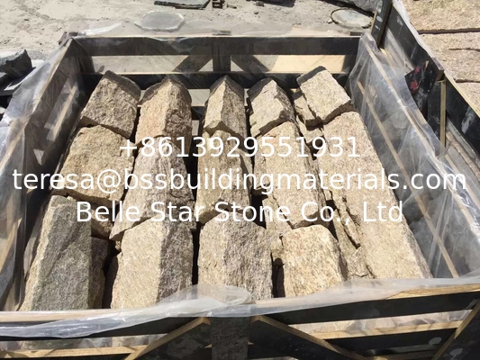Tiger Skin Yellow Granite Field Stone Random Granite Stone Veneer Natural Stone Cladding