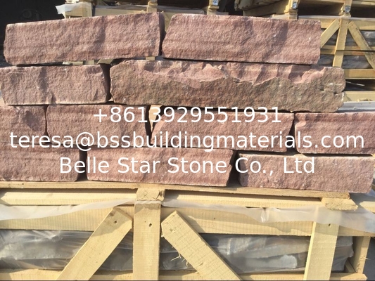 Red Sandstone Field Stone Natural Random Stone Veneer Natural Ledger Stone