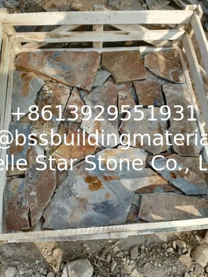 Multicolor Slate Random Flagstone,Slate Crazy Stone,Landscaping Stone,Irregular Flagstone