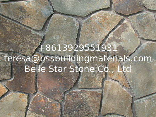 Multicolor Slate Random Flagstone,Irregular Flagstone,Crazy Stone,Landscaping Stones