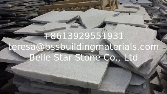 Snow White Quartzite Random Flagstone,Quartzite Random Stone,Crazy Stone,Landscaping Stone
