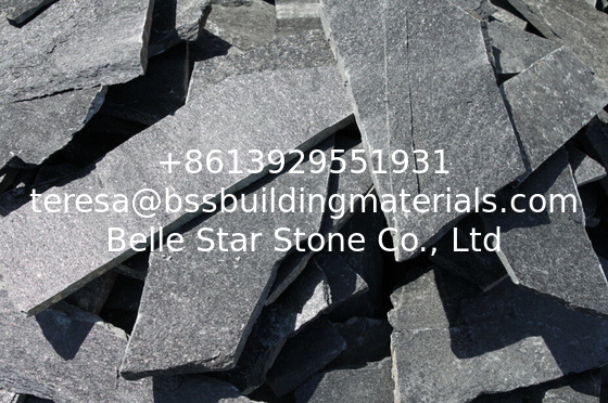 Black Quartzite Random Flagstone,Irregular Flagstone,Flagstone Walkway,Crazy Stone