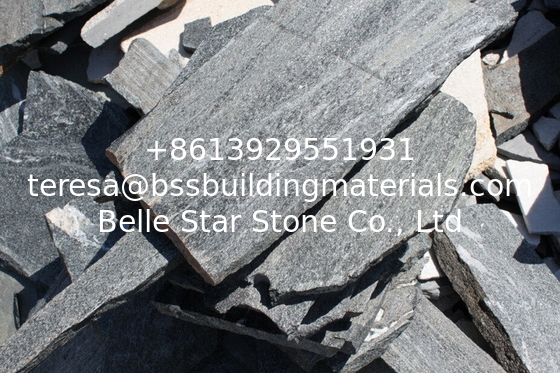 Black Quartzite Random Flagstone,Irregular Flagstone,Flagstone Walkway,Crazy Stone