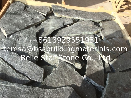 Black Quartzite Random Flagstone,Irregular Flagstone,Flagstone Walkway,Crazy Stone