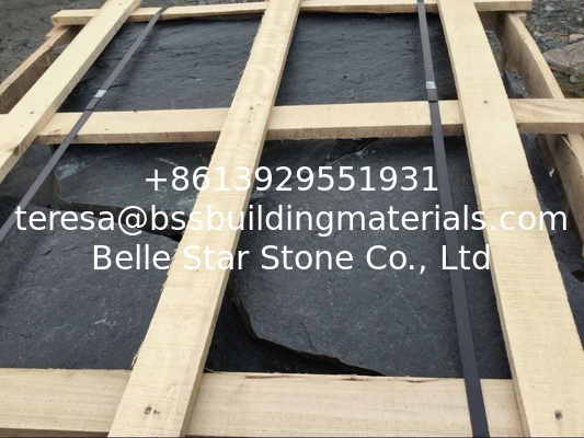 Black Quartzite Random Flagstone,Irregular Flagstone,Flagstone Walkway,Crazy Stone