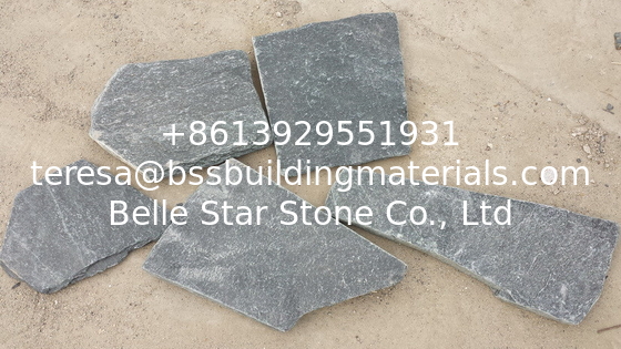 Black Quartzite Random Flagstone,Crazy Stone,Flagstone Patio,Patio Pavers,Landscaping Stone