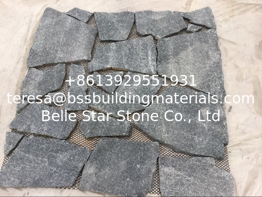 Black Quartzite Random Flagstone,Crazy Stone,Flagstone Patio,Patio Pavers,Landscaping Stone