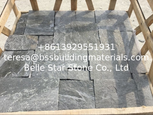 Black Quartzite Tiles Natural Quartzite Stone Wall Cladding Quartzite L Corner Stone