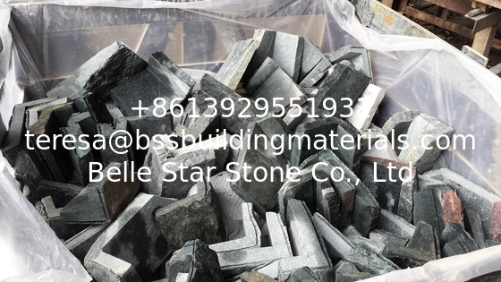 Black Quartzite Tiles Natural Quartzite Stone Wall Cladding Quartzite L Corner Stone