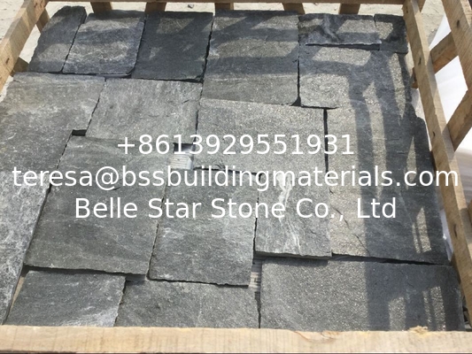 Black Quartzite Tiles Natural Quartzite Stone Wall Cladding Quartzite L Corner Stone