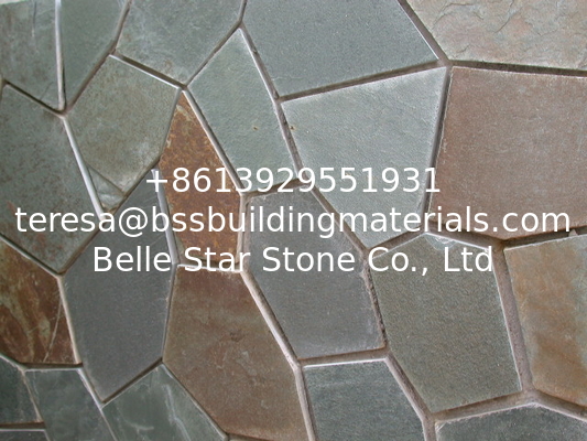 Multicolor Slate Random Flagstone,Irregular Flagstone,Crazy Stone,Landscaping Stones