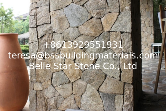 Sesame Yellow Granite Random Flagstone Crazy Stone Irregular Flagstone Landscaping Stones