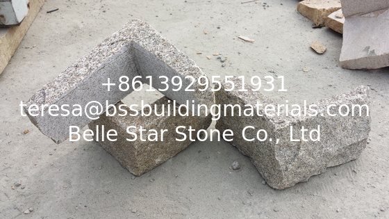 Yellow Granite Flagstone Wall Cladding Natural Granite Tiles for Wall Decoration L Corner Stone