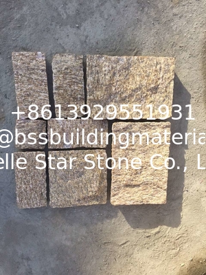 Tiger Skin Yellow Granite Wall Tiles Natural Stone Cladding Granite L Corner Stone