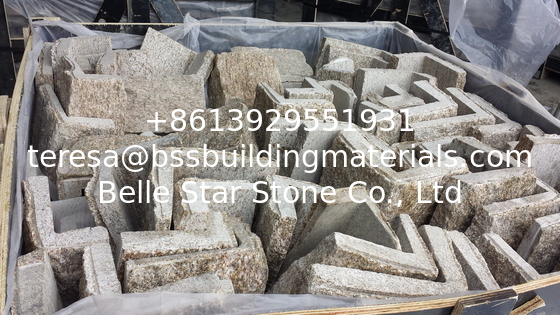 Tiger Skin Yellow Granite Wall Tiles Natural Stone Cladding Granite L Corner Stone
