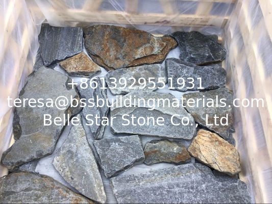 Little Tumbled Blue Quartzite Random Flagstone Irregular Flagstone Crazy Stone Flagstone Walkway