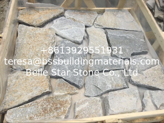 Little Tumbled Blue Quartzite Random Flagstone Irregular Flagstone Crazy Stone Flagstone Walkway