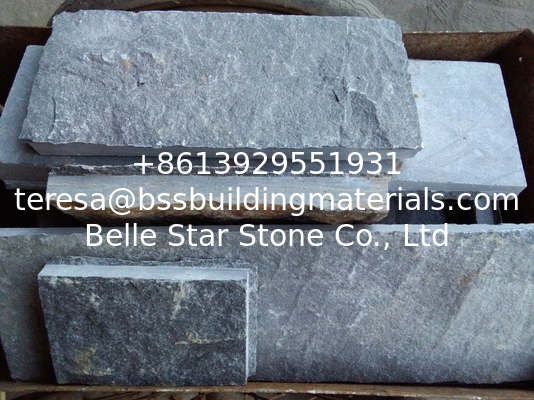 Blue Quartzite Wall Tiles Natural Stone Cladding Quartzite Retaining Wall with L Corner Stone
