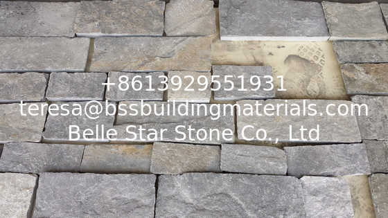 Blue Quartzite Wall Tiles Natural Stone Cladding Quartzite Retaining Wall with L Corner Stone