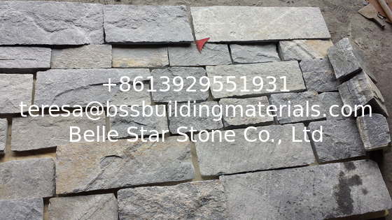 Blue Quartzite Wall Tiles Natural Stone Cladding Quartzite Retaining Wall with L Corner Stone