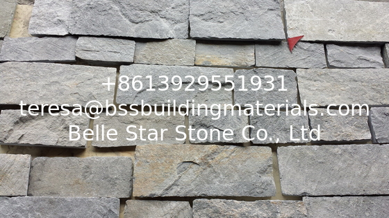 Blue Quartzite Wall Tiles Natural Stone Cladding Quartzite Retaining Wall with L Corner Stone