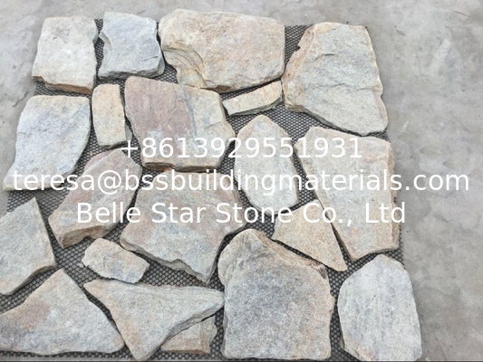 Tumbled Rustic Quartzite Random Flagstone Irregular Flagstone Wall Landscaping Stones