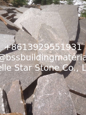 Pink Quartzite Random Flagstone Irregular Flagstone Wall Cladding Crazy Stone Random