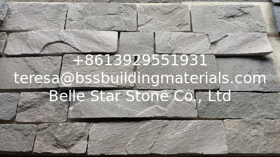 Pink Quartzite Wall Tiles Natural Stone Cladding Quartzite Retaining Wall with L Corner Stone