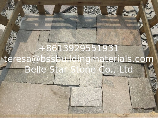Pink Quartzite Stone Cladding Natural Quartzite Wall Tiles with L Corner Stone Retaining Wall
